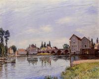 Sisley, Alfred - The Loing Flowing under the Moret Bridge